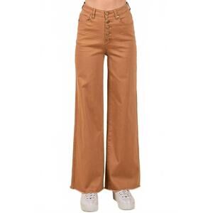 NEW MITTOSHOP twill high waisted button fly wide leg pants in camel